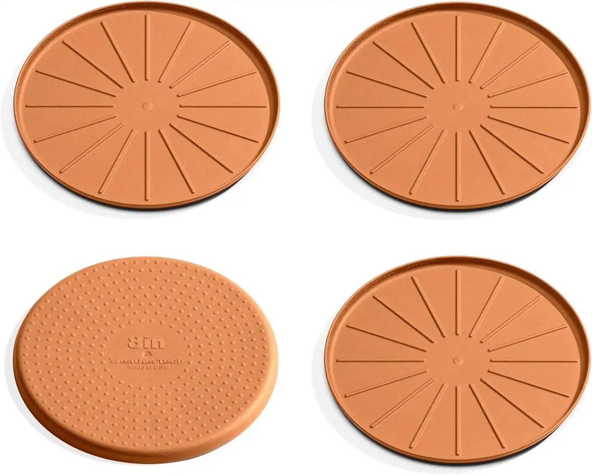 WeatherTech 8" Coasters for Home Surfaces, Anti-Skid, No-Slip knibs - Set of 4, Terra Cotta - (8A8CSTTC)