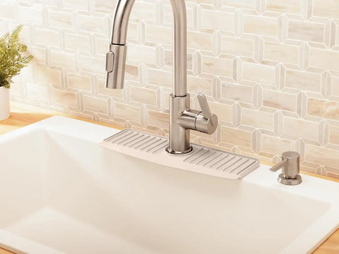 WeatherTech FaucetMat - Protect Your Kitchen & Bathroom Countertops - Tan/Sand