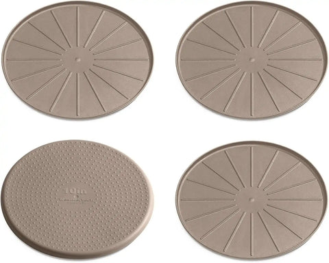 WeatherTech 10" Coasters for Home Surfaces, Anti-Skid, No-Slip knibs - Set of 4, Tan - (8A10CSTTN)