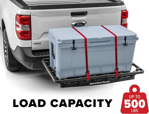 WeatherTech Hitch Basket Cargo Carrier 45"x28" 500lb. Load Capacity Aluminum Frame for 2" Hitch