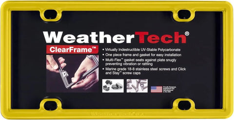 WeatherTech ClearFrame License Plate Frame, Yellow