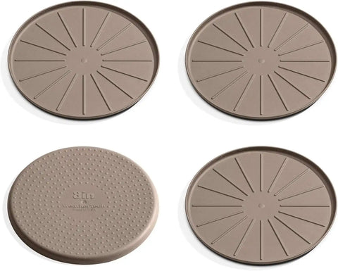 WeatherTech 8" Coasters for Home Surfaces, Anti-Skid, No-Slip knibs - Set of 4, Tan - (8A8CSTTN)