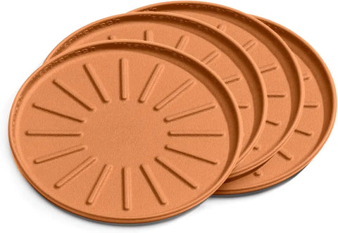 WeatherTech 4" Drink Coasters for Home Surfaces, Anti-Skid, No-Slip knibs - Set of 4, Terra Cotta - (8A4CSTTC)