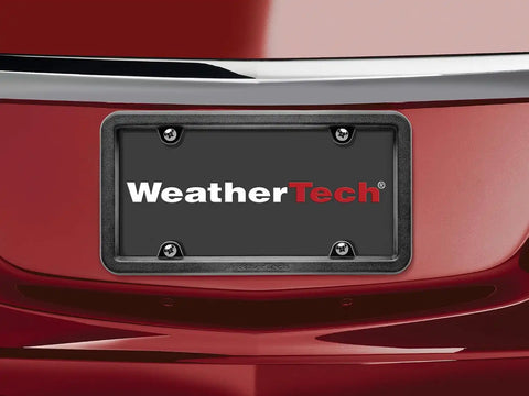 WeatherTech Billet Motorcycle License Plate Frame - Clear Bright Silver