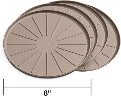 WeatherTech 8" Coasters for Home Surfaces, Anti-Skid, No-Slip knibs - Set of 4, Tan - (8A8CSTTN)