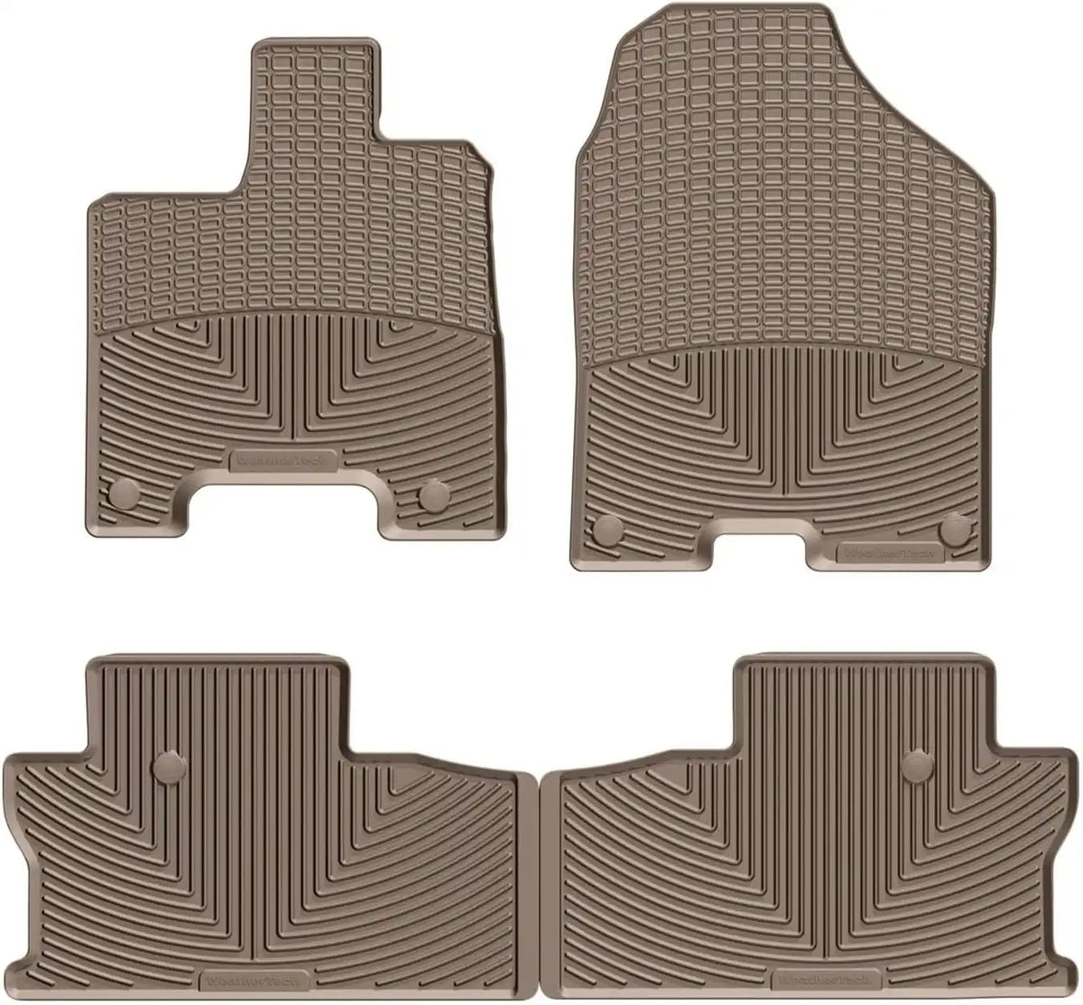 WeatherTech All-Weather Floor Mats for Honda Ridgeline 1st & 2nd Row (W415TN-W416TN), Tan