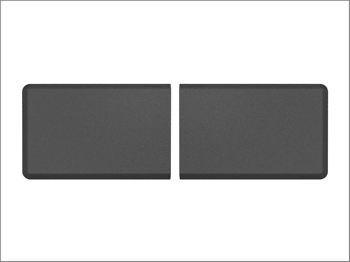 WeatherTech ComfortMat Connect Cushioned Non-Slip Waterproof Anti-Fatigue Mat 24" x 36" End Mats, Carbon Fiber, Black