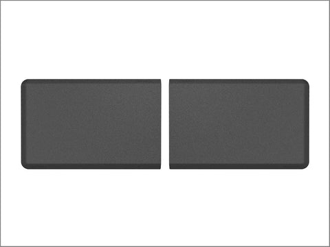 WeatherTech ComfortMat Connect Cushioned Non-Slip Waterproof Anti-Fatigue Mat 24" x 36" End Mats, Carbon Fiber, Black