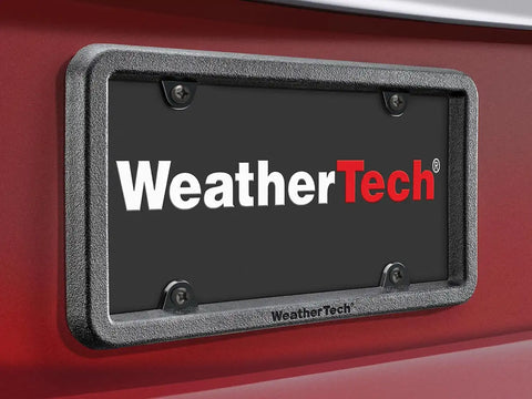 WeatherTech Billet Motorcycle License Plate Frame - Clear Bright Silver