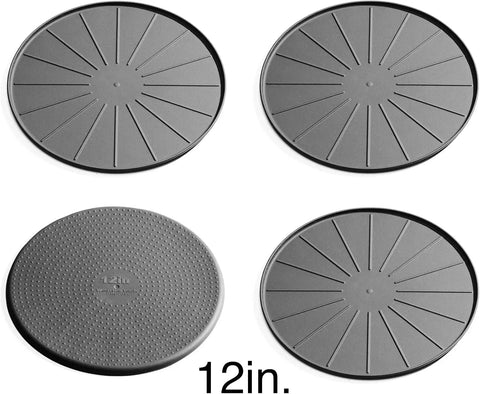 WeatherTech 12" Coasters for Home Surfaces, Anti-Skid, No-Slip knibs - Set of 4, Black - (8A12CSTBK)