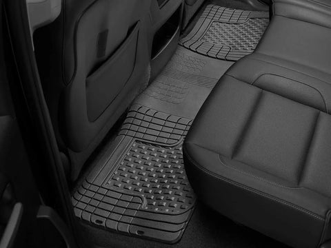 WeatherTech Trim-to-Fit Floor Mat - Semi Universal Vehicle Mats - 1st & 2nd Row 3-Piece Set (Black)