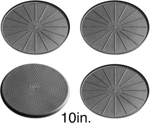 WeatherTech 10" Coasters for Home Surfaces, Anti-Skid, No-Slip knibs - Set of 4, Black - (8A10CSTBK)