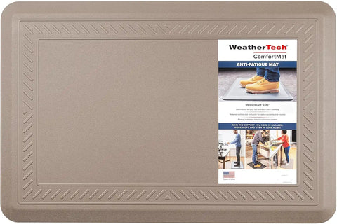 WeatherTech ComfortMat | 24" x 36" Anti-Fatigue Mat, 3/4" Thick, Slip Resistant, Easy to Clean, Bordered Pattern (Tan)