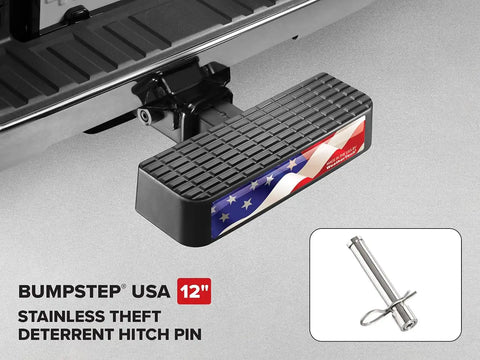 WeatherTech BumpStep USA with Stainless Steel Hitch Pin 8ABS2WHP6
