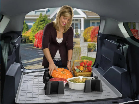 WeatherTech CargoTech – Automotive Trunk Organizer, Trunk Divider, Cargo Containment System for Car, SUV Trunk | Anti-skid textured finish keeps cargo from shifting, each piece 8 x 8 x 5 in, fits cars and SUVs, Made in the USA