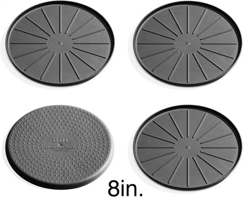 WeatherTech 8" Coasters for Home Surfaces, Anti-Skid, No-Slip knibs - Set of 4, Black - (8A8CSTBK)
