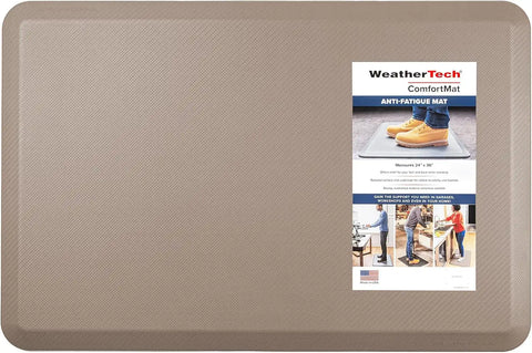 WeatherTech ComfortMat | 24" x 36" Anti-Fatigue Mat, 3/4" Thick, Slip Resistant, Easy to Clean, Carbon Fiber Pattern (Tan)
