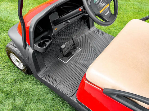 WeatherTech Custom Golf Cart Mat for Club Car Jaunt, Onward 2, Onward 4-1st Row (1Piece) (W549), Black