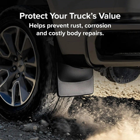 WeatherTech Custom No Drill Splash Guard MudFlaps for Chevrolet Colorado, Front & Rear Set (110171-120171), Black