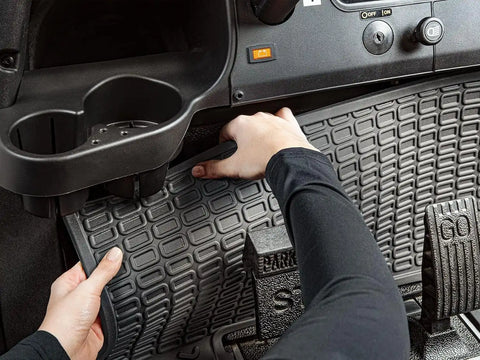 WeatherTech Custom Golf Cart Mat for EZGO Express, 1st Row (1Piece) (W597), Black