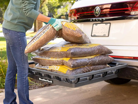 WeatherTech Hitch Basket Cargo Carrier 45"x28" 500lb. Load Capacity Aluminum Frame for 2" Hitch
