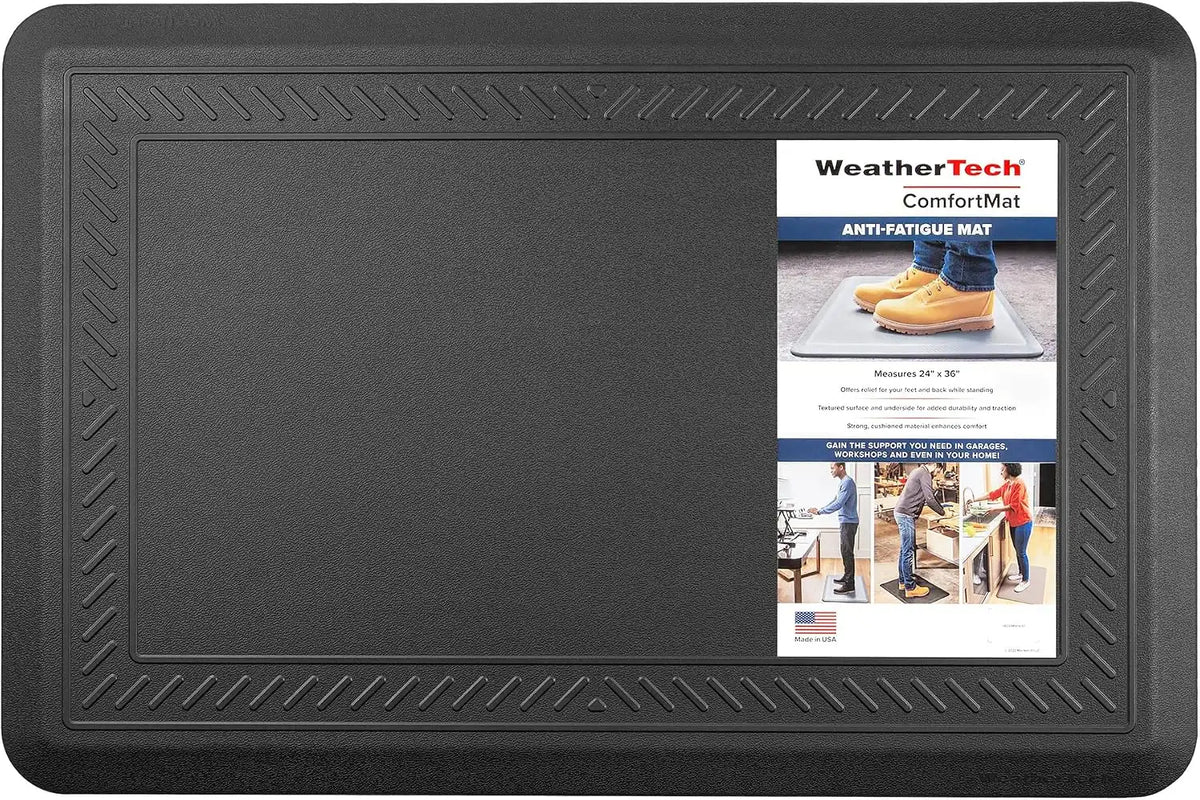 WeatherTech ComfortMat | 24" x 36" Anti-Fatigue Mat, 3/4" Thick, Slip Resistant, Easy to Clean, Bordered Pattern (Black)