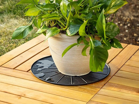 WeatherTech 15" Plant Mats/Coasters - for Floor Protection from Planter Spills, leaks and Soil (8A15CST2PKTC)- Terra Cotta (2-Pack)