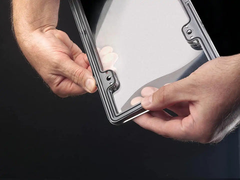 WeatherTech ClearCover License Plate Cover and Frame, Baby Blue