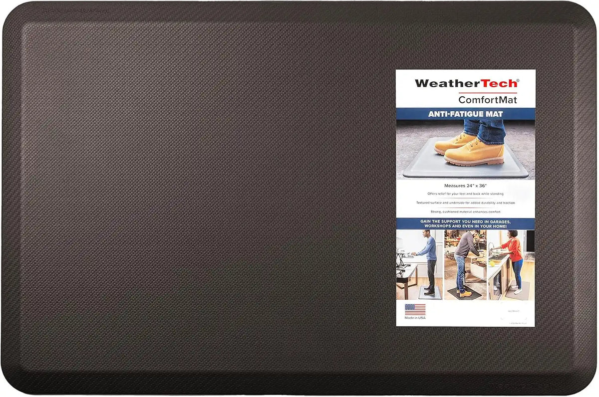 WeatherTech ComfortMat | 24" x 36" Anti-Fatigue Mat, 3/4" Thick, Slip Resistant, Easy to Clean, Carbon Fiber Pattern (Cocoa)