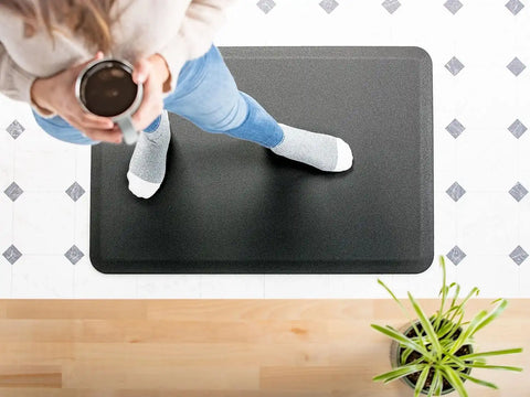 WeatherTech ComfortMat | 24" x 36" Anti-Fatigue Mat, 3/4" Thick, Slip Resistant, Easy to Clean, Stone Pattern (Black)