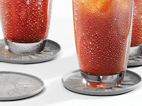 WeatherTech 8" Coasters for Home Surfaces, Anti-Skid, No-Slip knibs - Set of 4, Black - (8A8CSTBK)