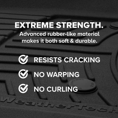 WeatherTech FloorLiner HP Custom Fit Floor Mats for Ford F-150 Lightning, F-150-1st & 2nd Row (44697-1-2IM), Black